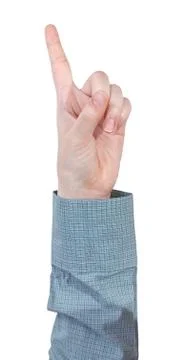 Counting one - hand gesture Stock Photos