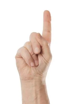 Counting (pointing) hand Counting (pointing) hand isolated on white backgr... Stock Photos