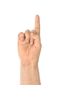 Counting (pointing) hand Counting (pointing) hand isolated on white backgr... Stock Photos