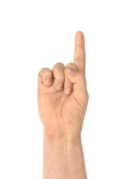 Counting (pointing) hand Foto stock