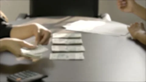 Counting polish bills hundreds two hundreds Stock Footage 143974209