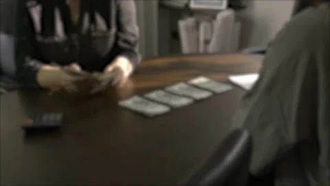 Counting polish bills hundreds two hundreds Stock Footage 143974222