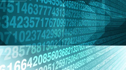 Counting science background of digit manipulation algorithmic processes and Stock Footage 271192966
