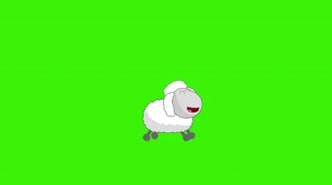 Counting Sheep on a Green Screen Background Stock Footage