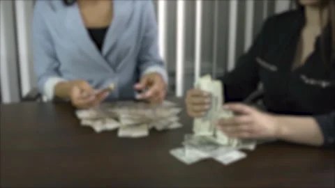 Counting stack of polish bills Stock Footage 143974381