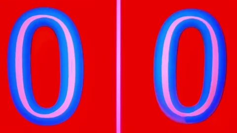 Counting Thirty Seconds On The Red Background. Stock-Footage 83702889