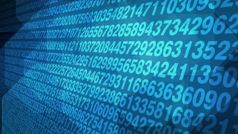 Counting unpredictable combination of numerical code sequences in abstract Stock Footage 271173377