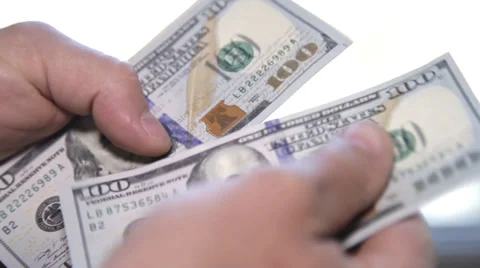 Counting U.S. dollars Stock Footage 38203728