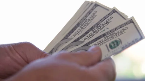 Counting U.S. dollars Stock Footage 38204379