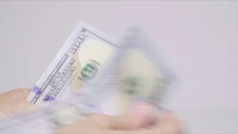 Counting US Dollars Stock Footage 70333812