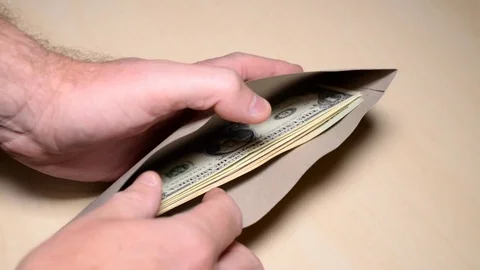 Counting US dollars Stock Footage 78282718