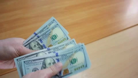 Counting US Dollars Stock Footage 149175375