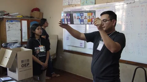 Counting of votes in the room b Stock Footage 315082008