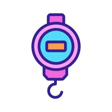 Counting weight canter icon vector outline illustration Stock Illustration