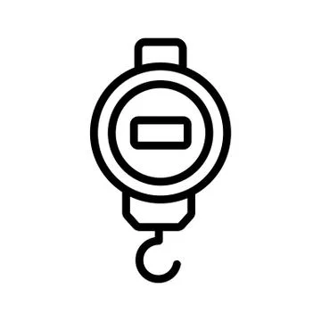 Counting weight canter icon vector outline illustration Stock Illustration