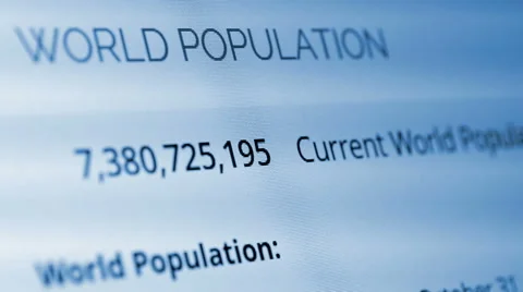 Counting world population Stock Footage
