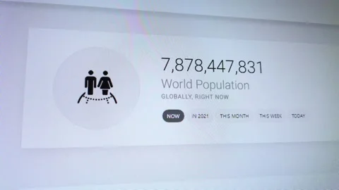 Counting the world population Stock Footage 159285345