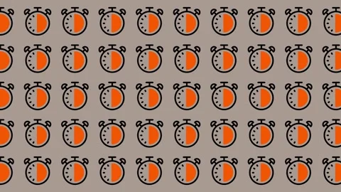 Countless Alarm Clocks Displaying Half Past The Hour. Stock Footage 325388687