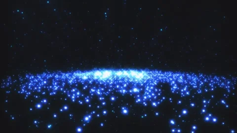 Countless blue points of light create a vibrant, shimmering galaxy 库存影片 330610963