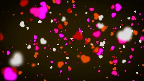 Countless hearts flying slowly in the wind Stock Footage 112802110