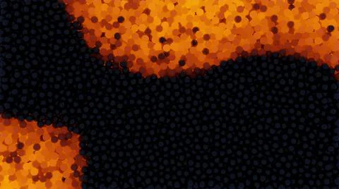 Countless particles imitating a flow of lava. 3D illustration Stock Photos