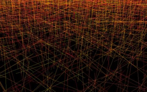 Countless randomly intersecting colorful beams concentrating at the top. Stock Illustration