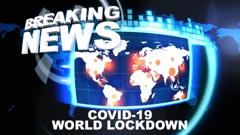 Countries Borders Closed.  COVID-19 News Bulletin Concept. World Lockdown Stock Footage 126406866