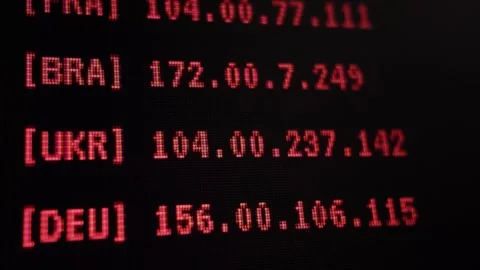 Countries that carry out DDoS attacks Video stock 342723979