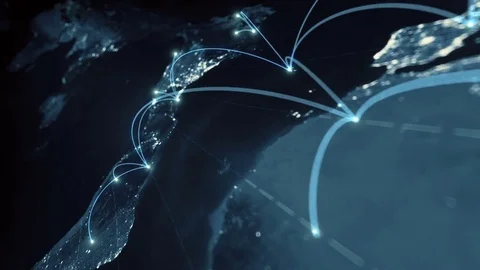 Countries Connected Stock Footage 76055997