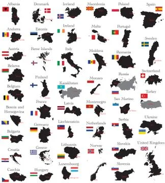 Countries of Europe Stock Illustration