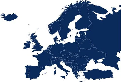 The countries of europe Stock Illustration