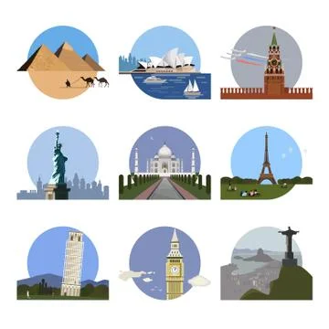 Countries of the world logo design template Stock Illustration