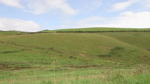 Countriside hills camera pan Stock-Footage 143734851