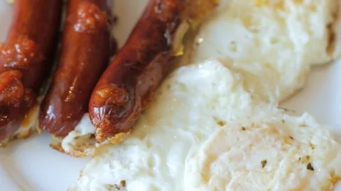 Country breakfast close up Stock Footage 92476613