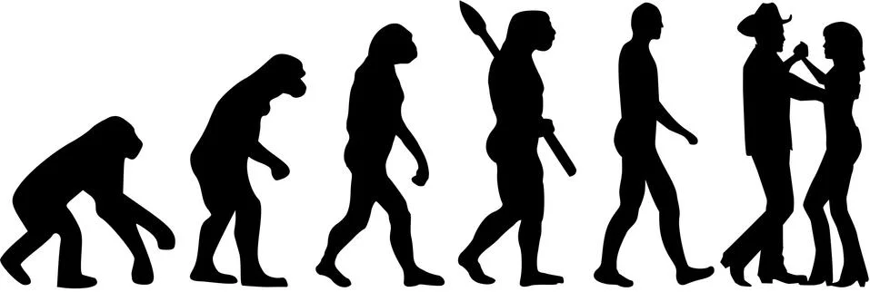 Country dance evolution Stock Illustration
