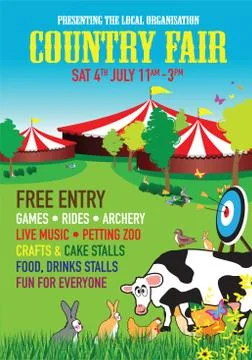 Country fair background Stock Illustration