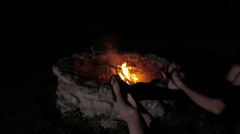 Country Fire Pit Stock Footage 51934781