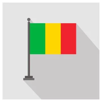 Country flag with creative design vector Stock Illustration