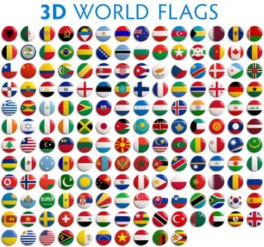 Country flags of the world Stock Illustration