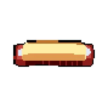 Country harmonica pixel art vector illustration Stock Illustration