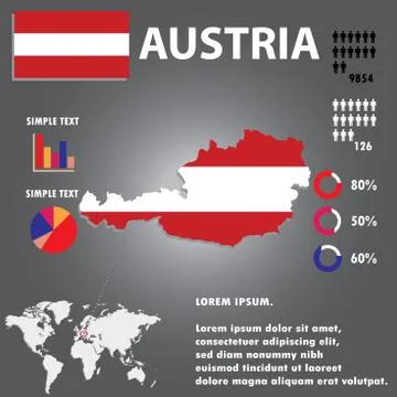Country Infographics Template Vector Stock Illustration