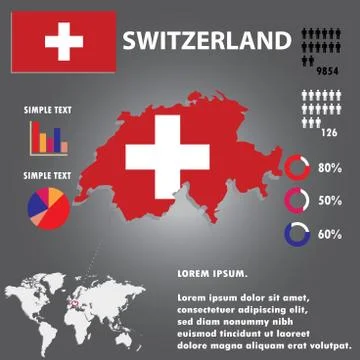 Country Infographics Template Vector Stock Illustration