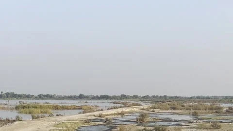 Country lanes views of Sindh, Pakistan on October 18, 2024. Stock Footage 295073787