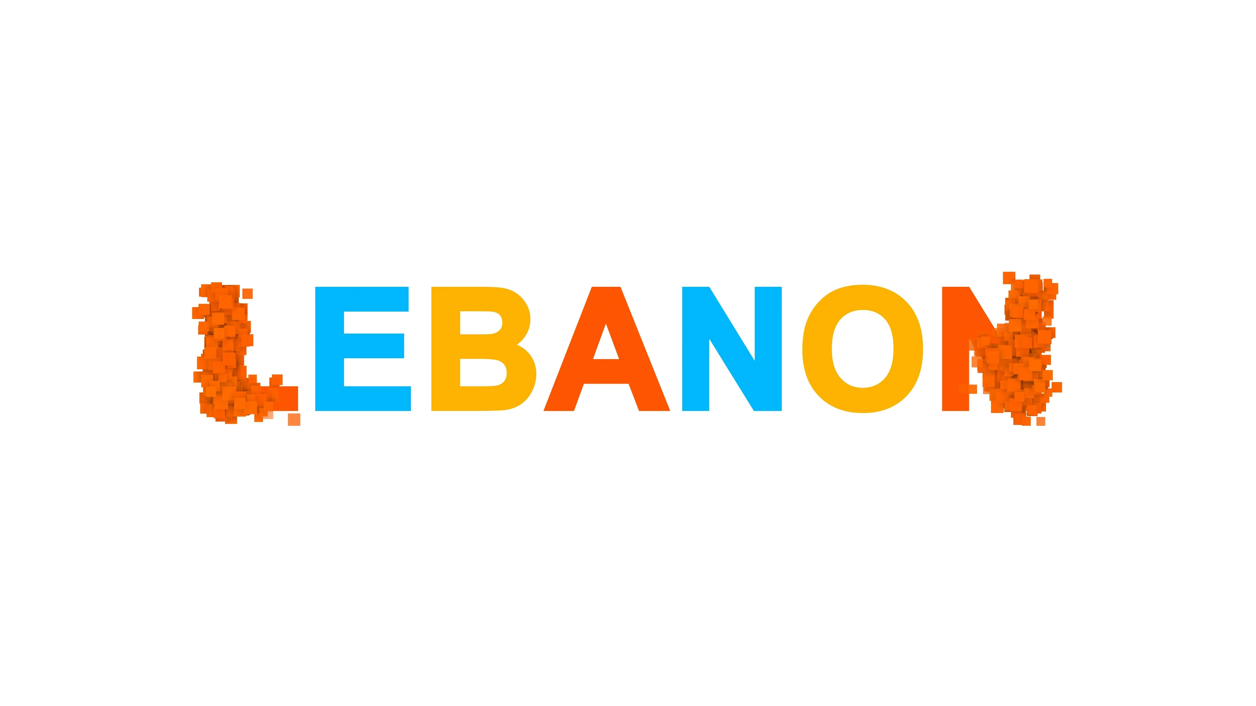 country name LEBANON from letters of dif... | Stock Video | Pond5