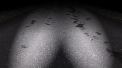 Country night road loop Stock Footage 93525881