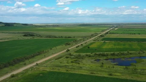 Country road among the fields. Stock Footage 159968642