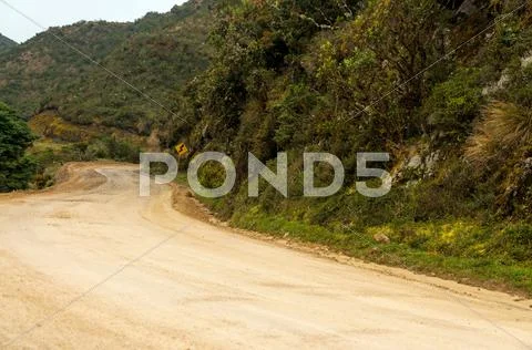 Country Road and Bend Stock Photos