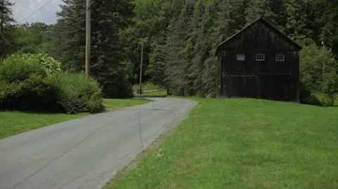 Country Road Barn Stock Footage 11521271