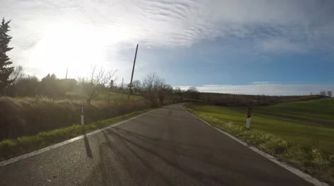 Country road Stock Footage 58954878