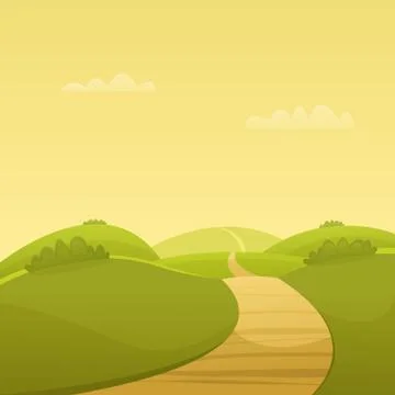 Country Road Stock Illustration
